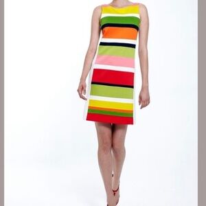 Christian Francis Roth’s 2013 Collection Multicolored Stripe Sheath, size 4